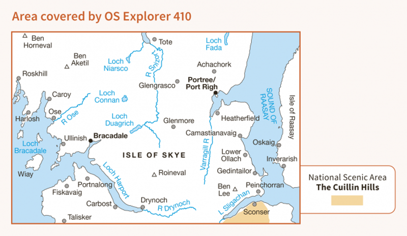 OS Explorer Map 410 - Skye - Portree and Bracadale-2